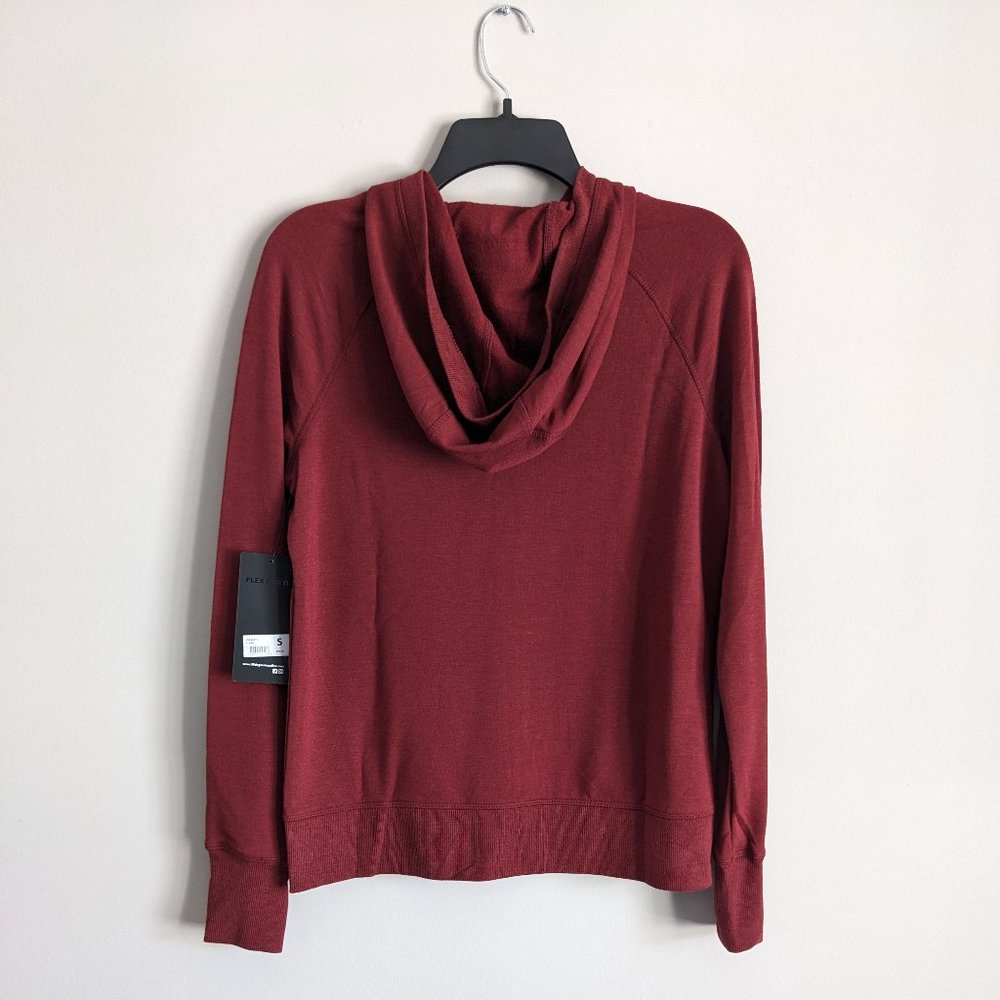 90 Degree by Reflex super soft and flexible burgundy hoodie Small - Picture 3 of 7
